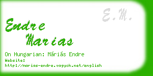 endre marias business card